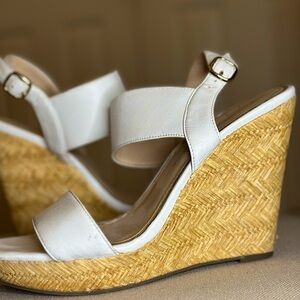 White Wedge Sandals